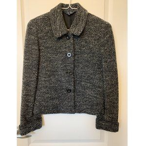 Speckled Grey/Black Button-up Jacket (UK size 9)